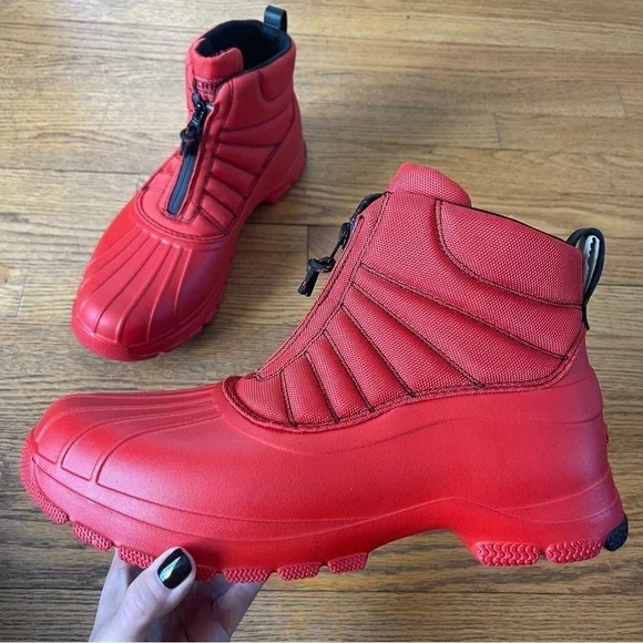 NEW Sperry Mens Duck Float Zip Red Boot STS24610 Size 9.5 NWT - Picture 1 of 4